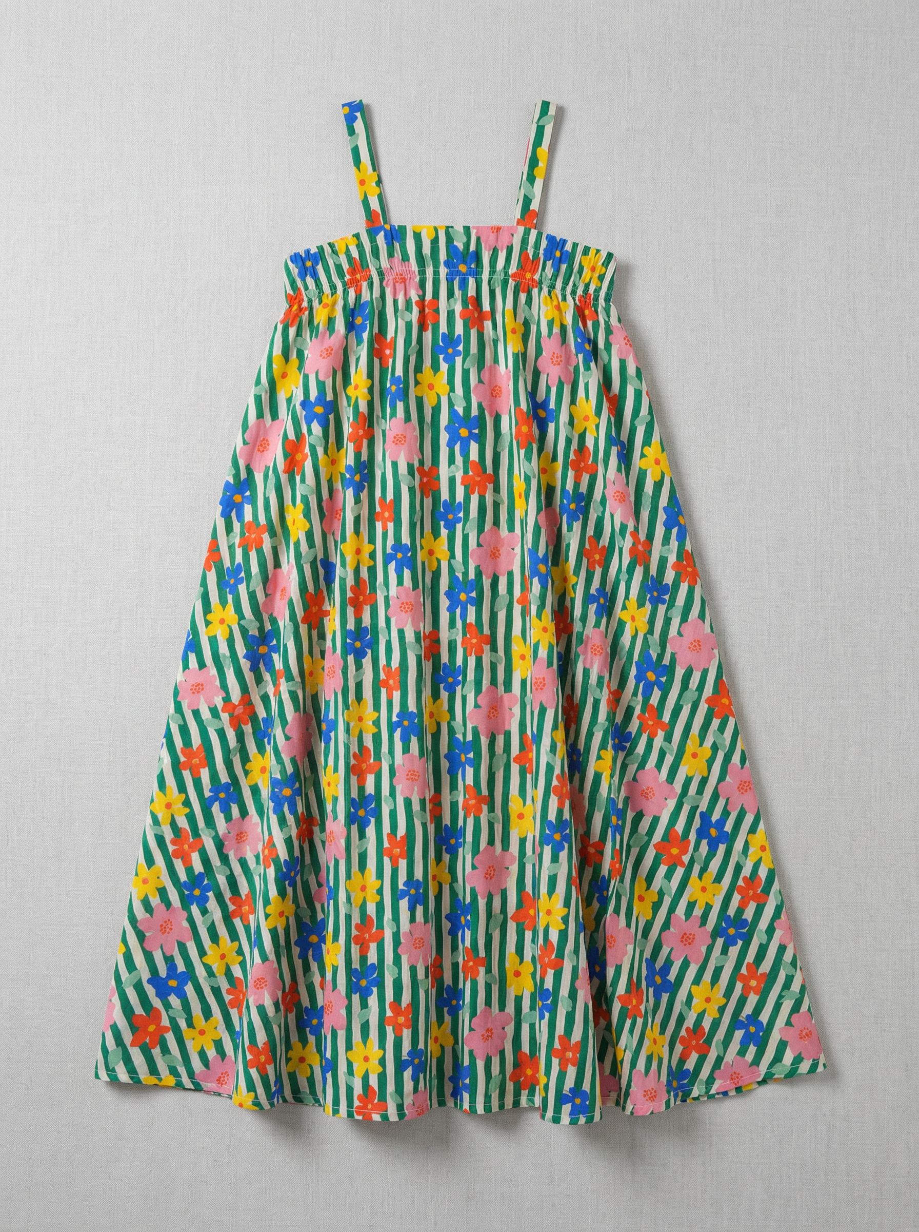 Wholesale Baby Girl Dress Striped Floral Sleeveless Summer Sundress Infant Toddler Custom OEM