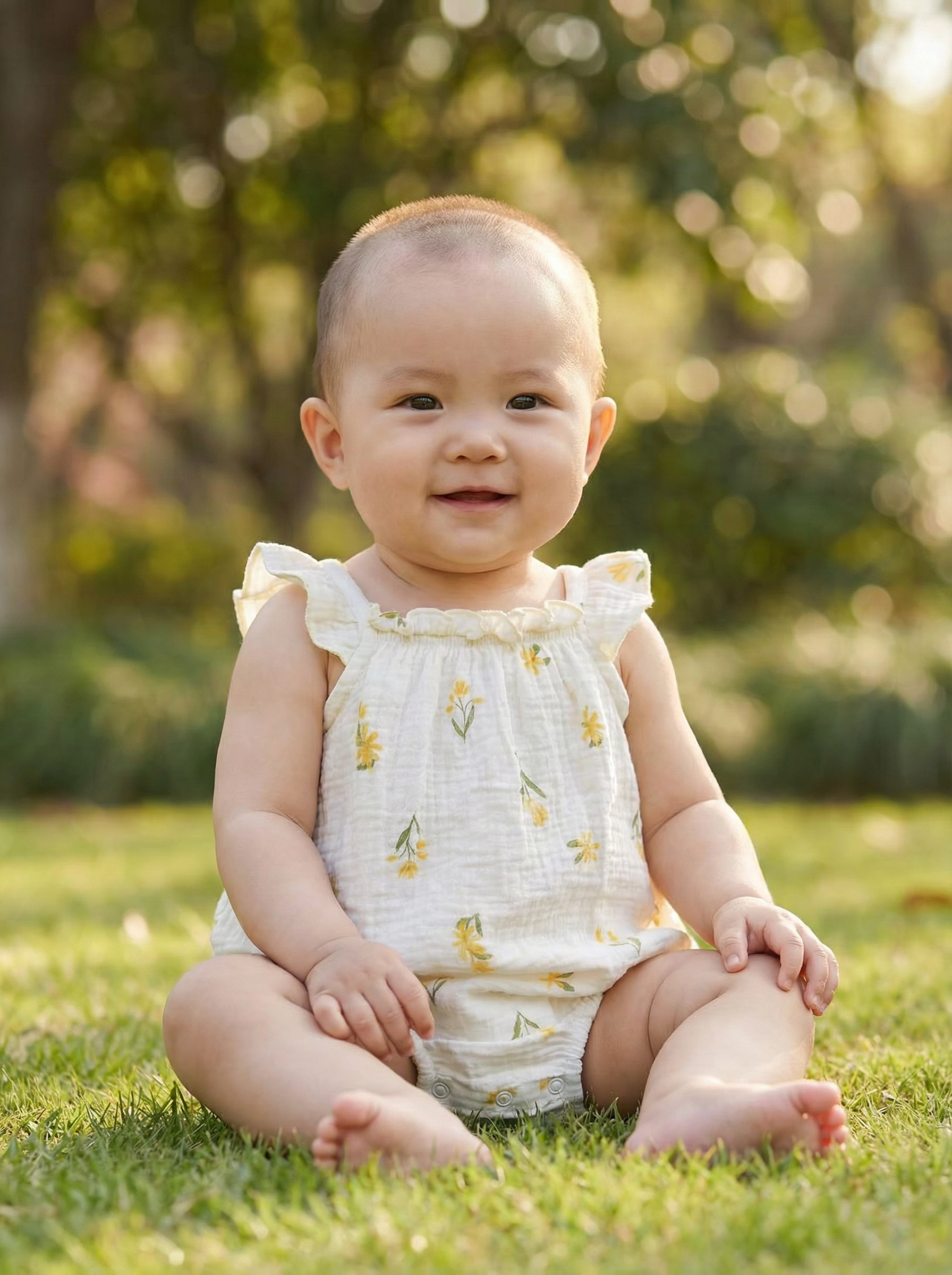 Wholesale Floral Baby Romper Sleeveless Ruffle Infant Jumpsuit Custom OEM